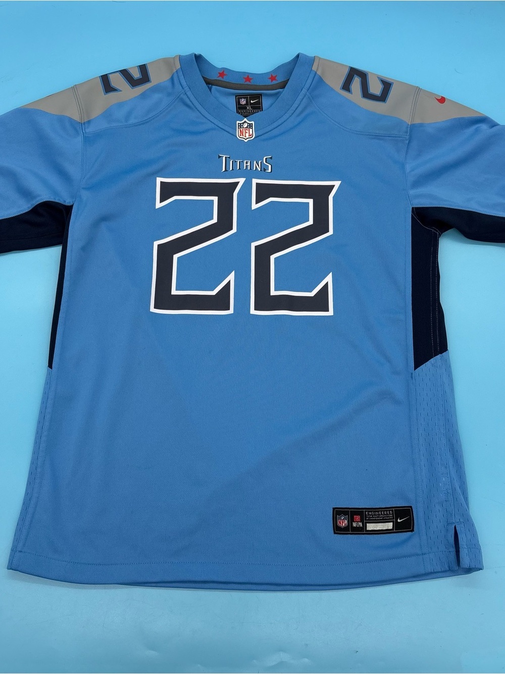 Nike NFL Tennessee Titans Jersey Derrick Henry Light Blue Size XL